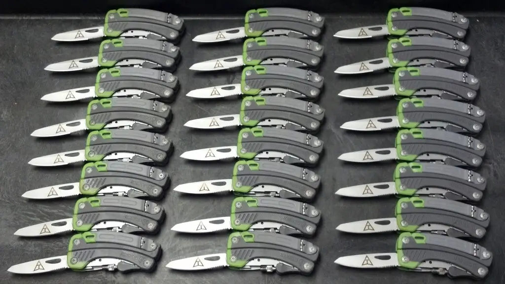 Logos laser engraved on the blades of the Gerber Steady Multitool
