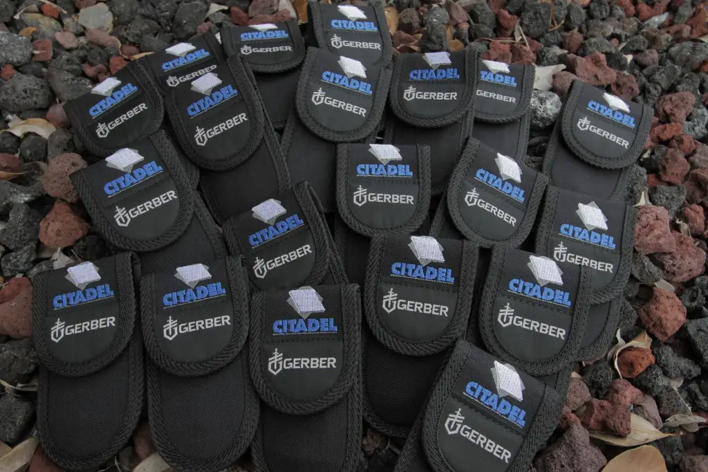 Embroidered Gerber sheaths for Citadel
