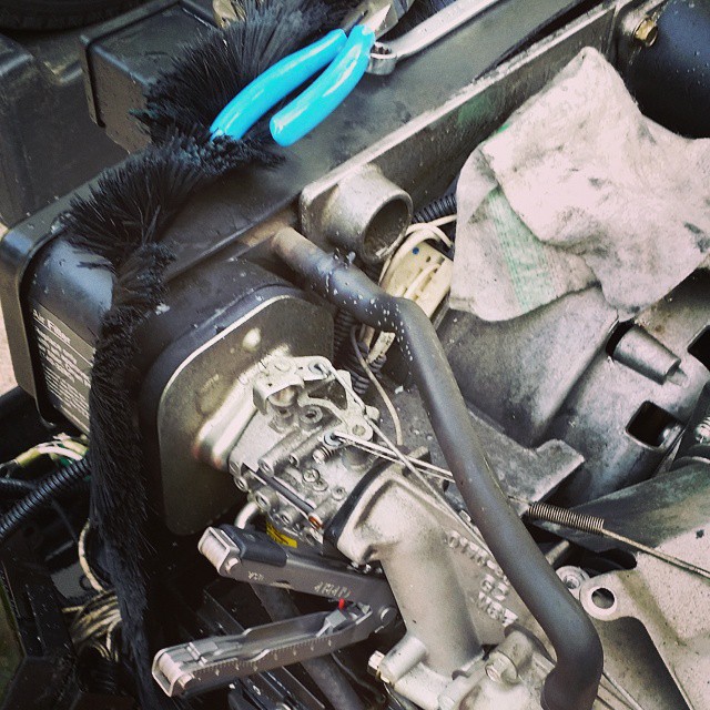 So after going through nearly every tool in the tool chest it was only this Gerber MP600 needle nose that could get to the bolt on this Onan generator. Gerber GerberTools GerberKnives Onan OnanGenerator generator