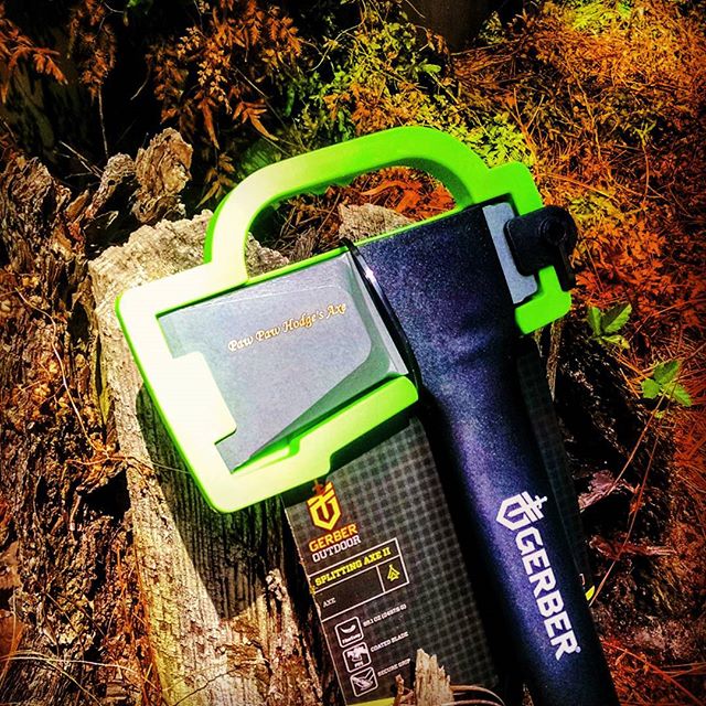 Here is the Gerber Splitting Axe in its natural habitat, it is made to not only stand up to the tough jobs but does them with ease, and also features a custom engraving for one lucky PawPaw GerberTools getonenow customengraving hotseller