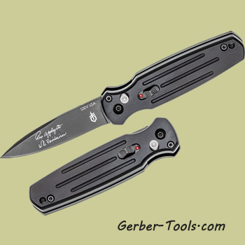 Gerber Mini Covert Auto Black Black Blade Fine Edge 30-001394