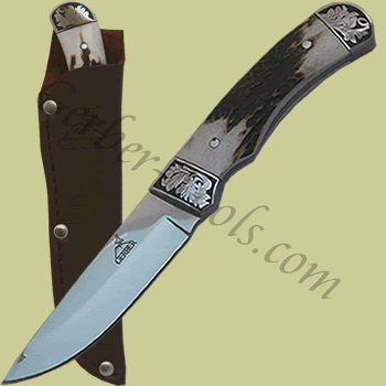 Gerber Wallowa Stag Drop Point Knife 22-01841 22-41841