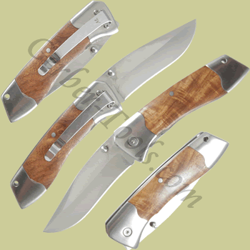 Winchester 3.5 Inch Wood Folder Knife 30-000154